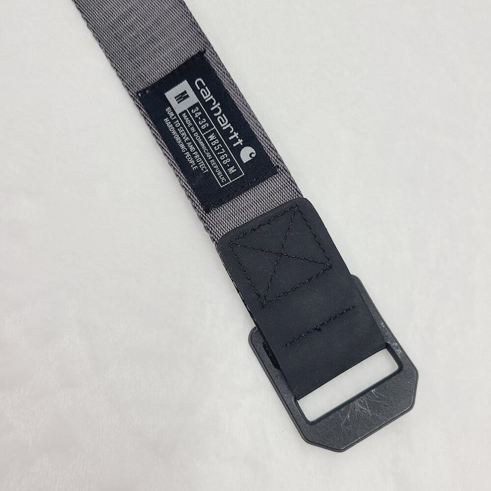 Carhartt Men's Nylon Webbing Ladder Lock Belt Gray Heavy-duty workwear M - Picture 9 of 10